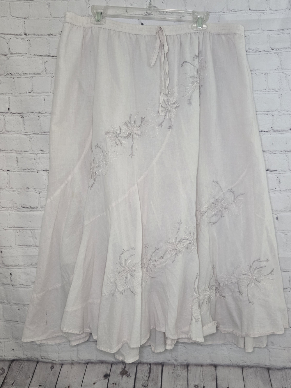 Metro Wear Flowy  Embroidered Maxi Skirt Boho Cottagecore Xxl